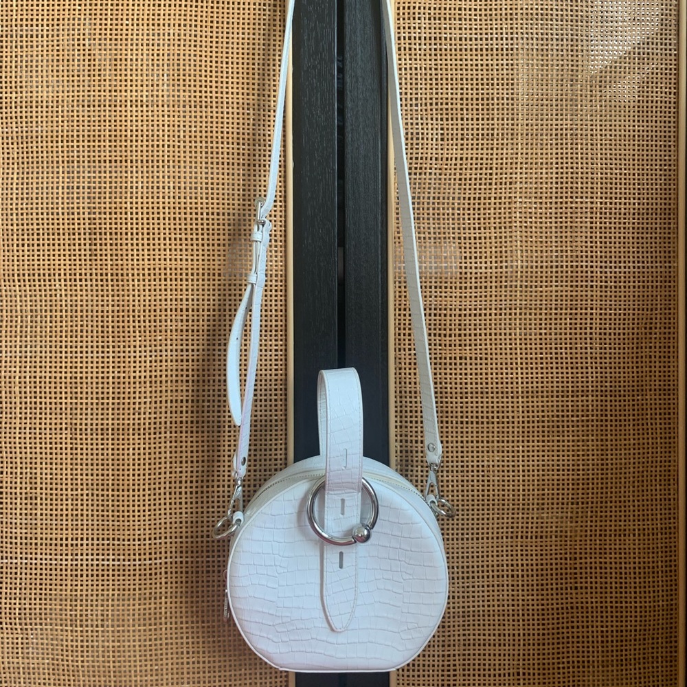 Rebecca Minkoff White Kate Circle Cross Body Leather Bag